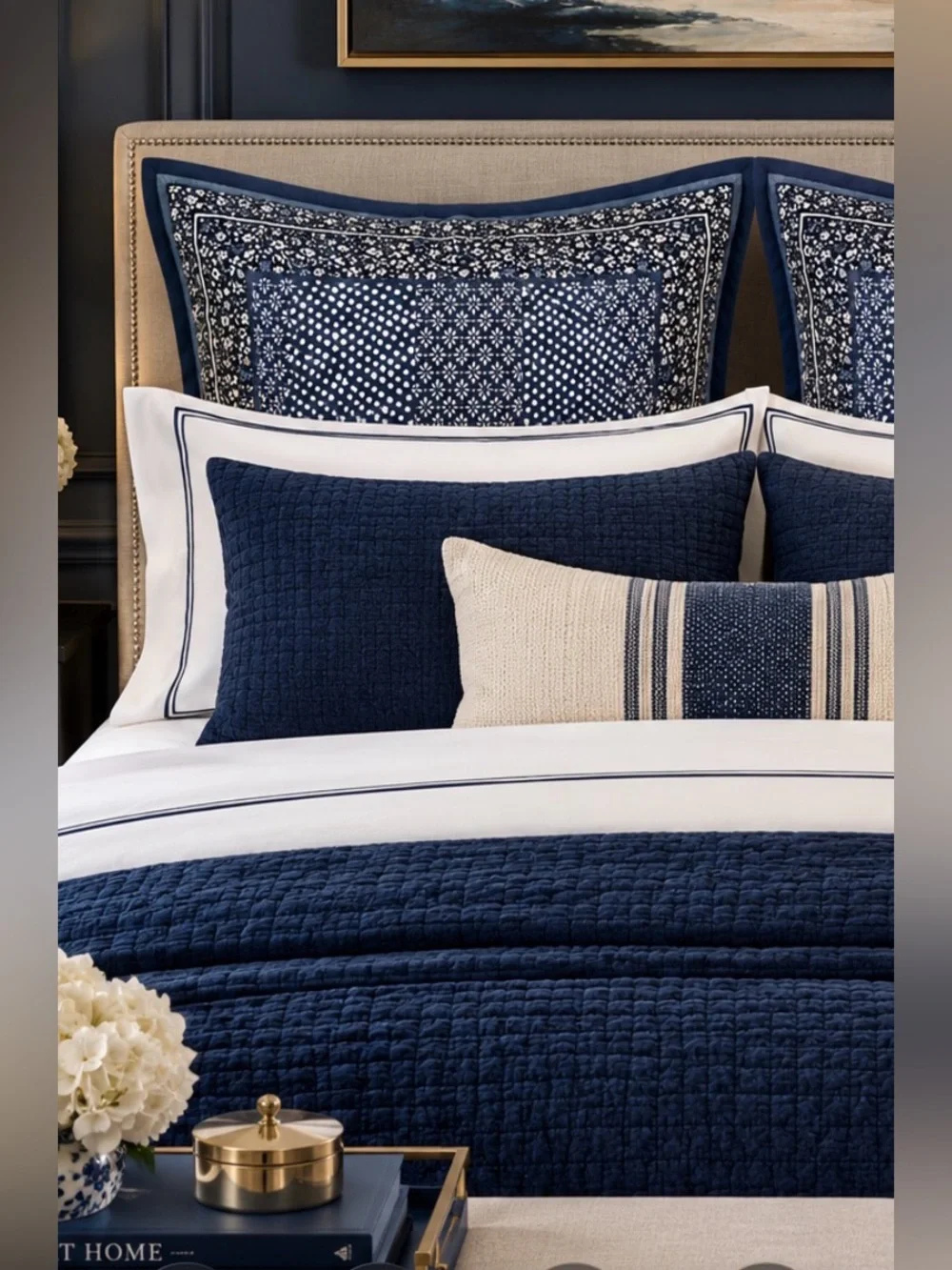 Ralph Lauren Sham Linden Floral Lysa Euro Sham Blue Looks Good with Denim